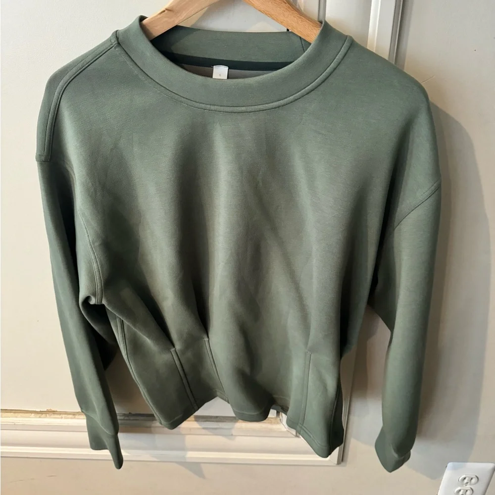 lululemon athletica Olive Green Crewneck Sweatshirt